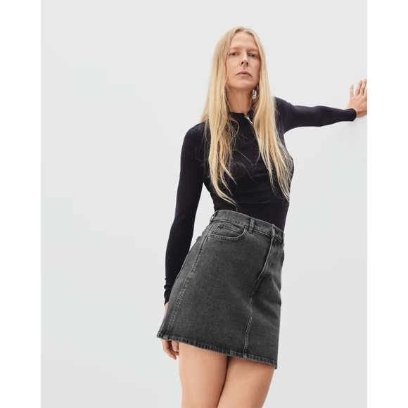 NEW* The Way-High Jean Skirt In Raven Stone Black Wash - Various Sizes - Picture 3 of 13